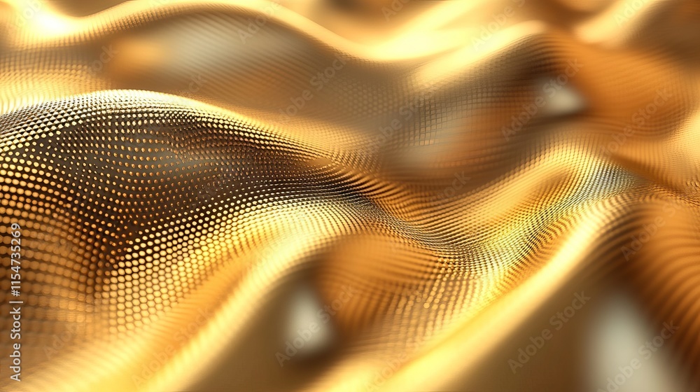Poster abstract gold background with dynamic square shapes and flowing waves, modern design for creative, s
