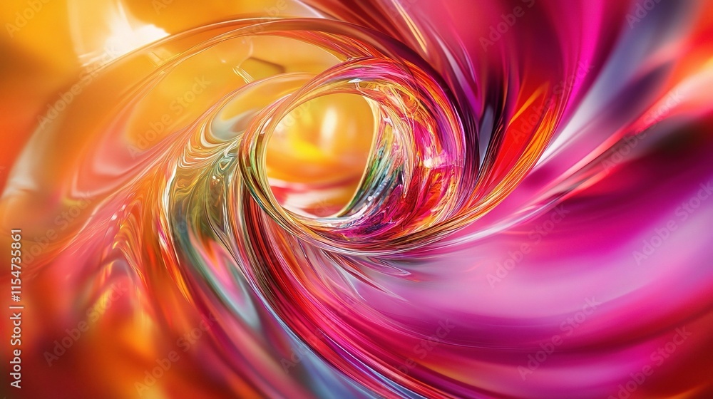 Poster Colorful Abstract Background with Dynamic Shapes and Vivid Swirls