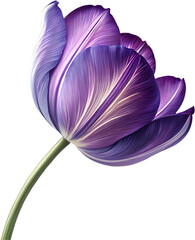 Fototapeta premium Vibrant Tulip flower icon clipart for creative, decorative, and professional projects.
