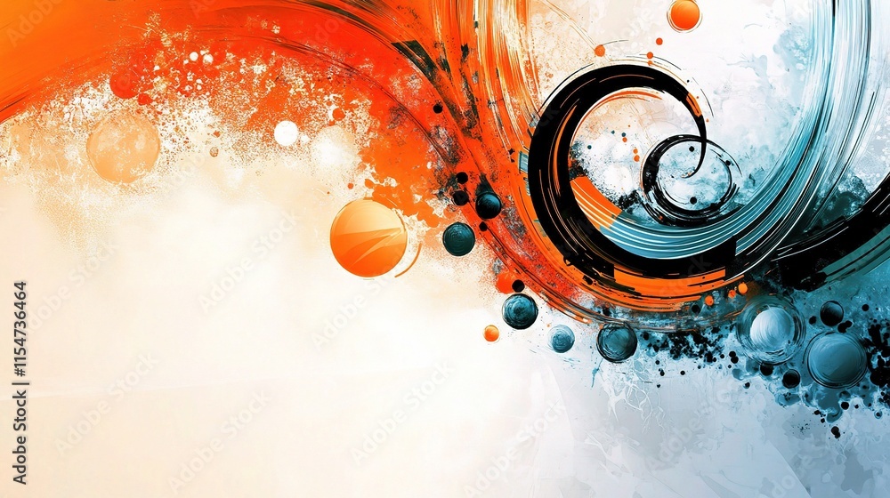 Poster vibrant modern abstract background with dynamic colorful effects