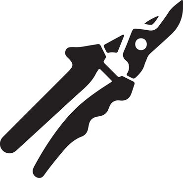 black pruning shears isolated on white clip art preview