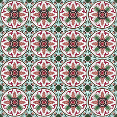 Fototapeta premium illustration Marble seamless Wall and Floor Tiles with a modern abstract decorative mosaic pattern.