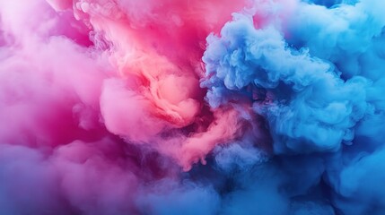 Fototapeta premium Dramatic Smoke Explosion Effect with Colorful Swirls in Background