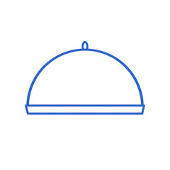 Doodle Icon food tray hotel or restaurant illustration on transparent background that can be use for background, slide view, social media, sticker, scrapbook and etc. | Aesthetic with blue color