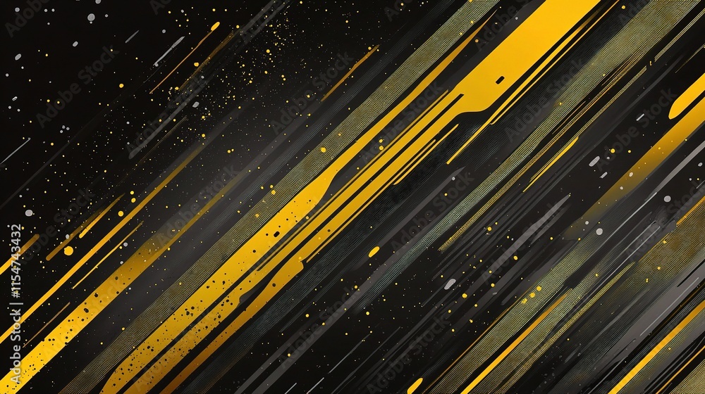 Aufkleber modern yellow abstract lines vector background design for visuals