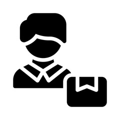 Courier glyph icon