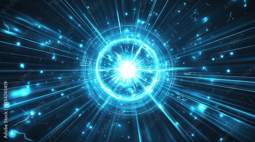 Poster abstract futuristic science background with dynamic light effects