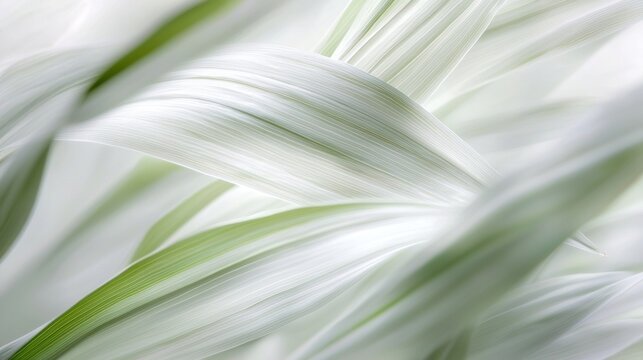 Fototapeta Abstract close-up of white petals, soft light, blurred background.