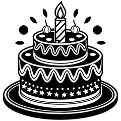 birthday cake with candles