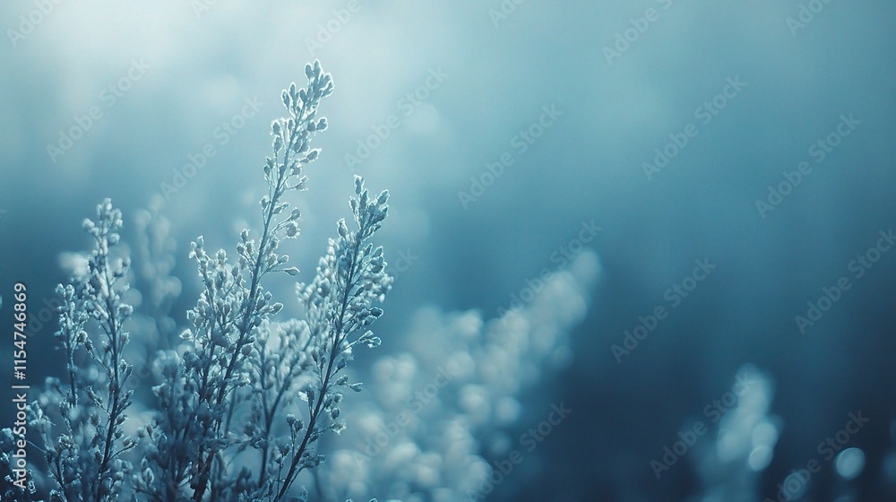 Poster soft blue abstract background with bokeh effect for design use