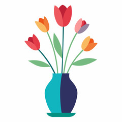 tulips in vase