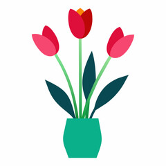 tulips in vase
