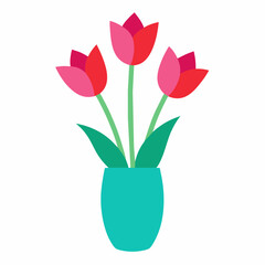 tulips in vase