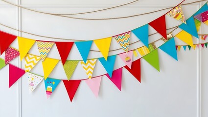 Colorful paper flags Bunting Party Decoration