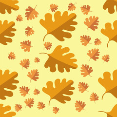 Seamless brown tropical color with yellow background