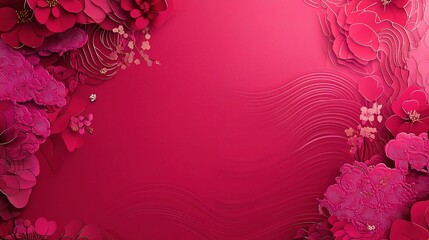 Abstract Magenta Floral Background Design for Creative Projects