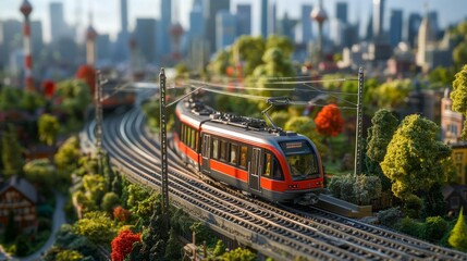 Fototapeta premium Urban Spaces with Public Transportation and Natural Lighting