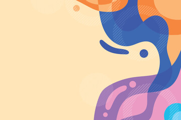 Colorful wavy abstract geometric background