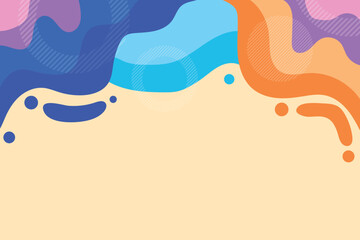 Colorful wavy abstract geometric background