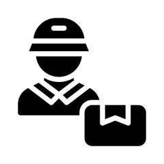 Courier glyph icon