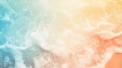 Soft Watercolor Beach Background with Gentle Summer Hues