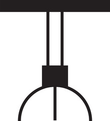 Round Table Glyph Icon
