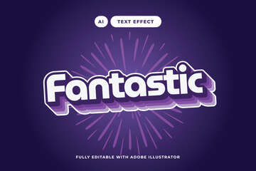 Naklejka premium Fantastic Purple 3D text Effect