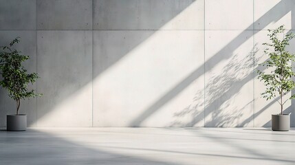 Obraz premium White Concrete Wall with Subtle Texture and Natural Light Effects