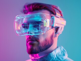 Health info, patient and management: Wearable health technology integrated with a mobile app interface, futuristic personal care.