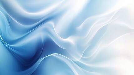 Obraz premium Abstract Blue Gradient Background with Soft Blurred Waves