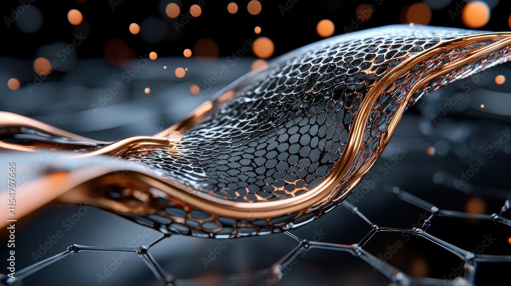 Poster dynamic liquid wave interaction abstract visuals digital art futuristic environment close-up view co