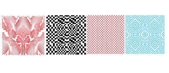 Geometric pattern 4 aop all over Print design vector Print