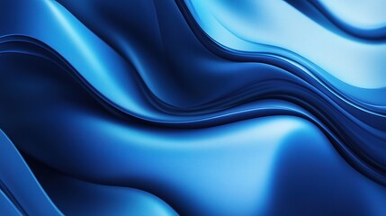 Fototapeta premium Abstract Blue Gradient Background with Smooth Blurred Flowing Design