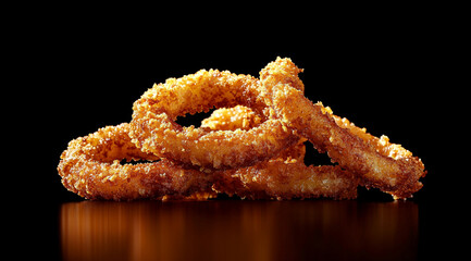 Crispy onion rings served fresh