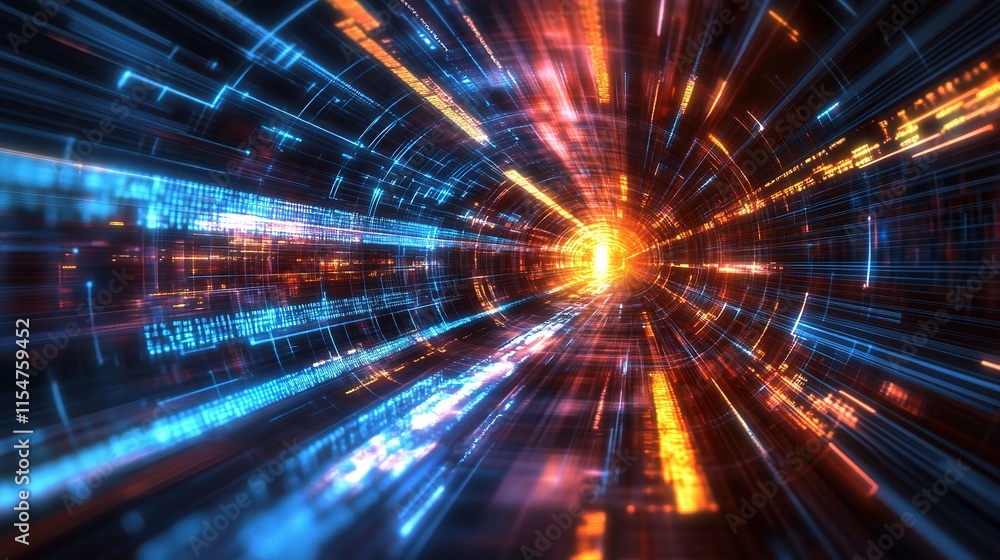 Poster abstract technology background with connection and digital elements