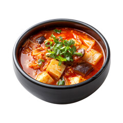 Tasty Korean kimchi jjigae  Isolated On Transparent Background
