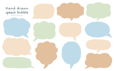 手描きで温かみのある吹き出し素材集