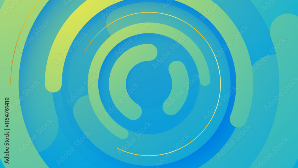 Poster abstract geometric background gradient circles shape composition design vector