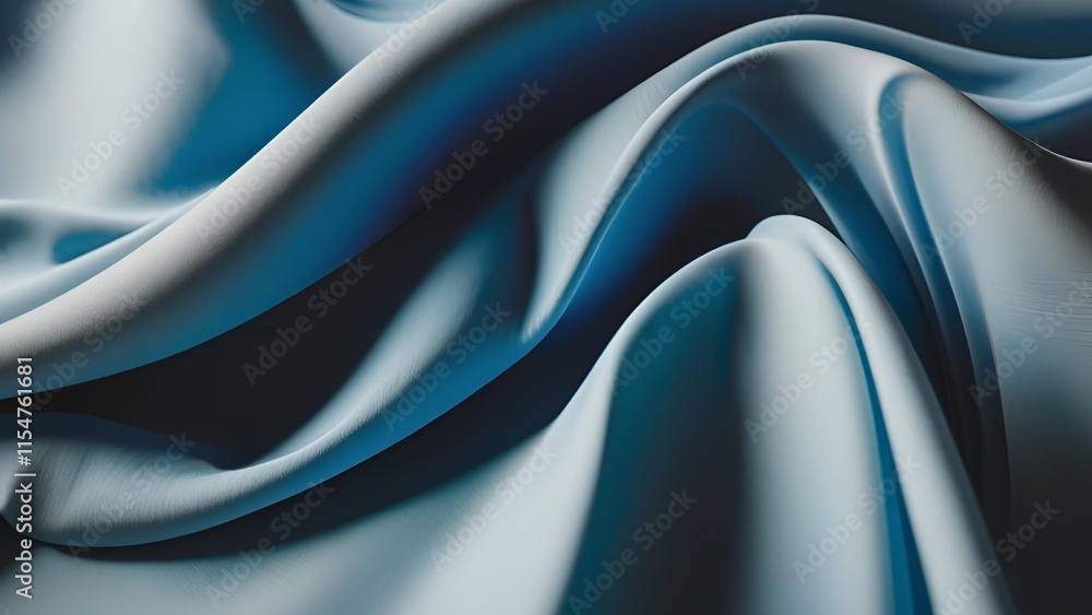 Poster a continuous digital background that presents wavy formations of blue matte texture gently gliding i