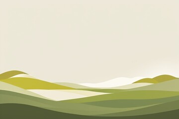 Obraz premium there is a picture of a green and yellow landscape with hills