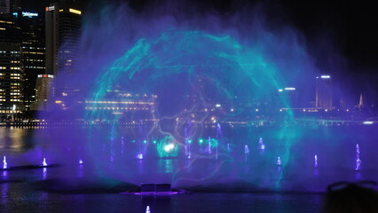 fountain at night