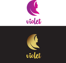 Women Violet Modern Design Logo 