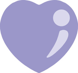 a purple heart icon on a transparent background.eps
