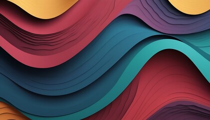 Beautiful wall texture, symphony of minimalist and simple color and abstract pattern, wave wavy modern, geometric overlap layer background