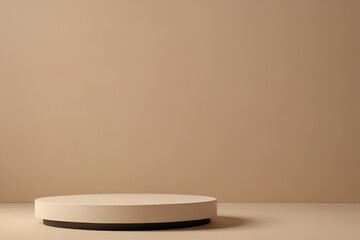 a close up of a white round object on a beige surface