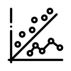 Scatter line icon