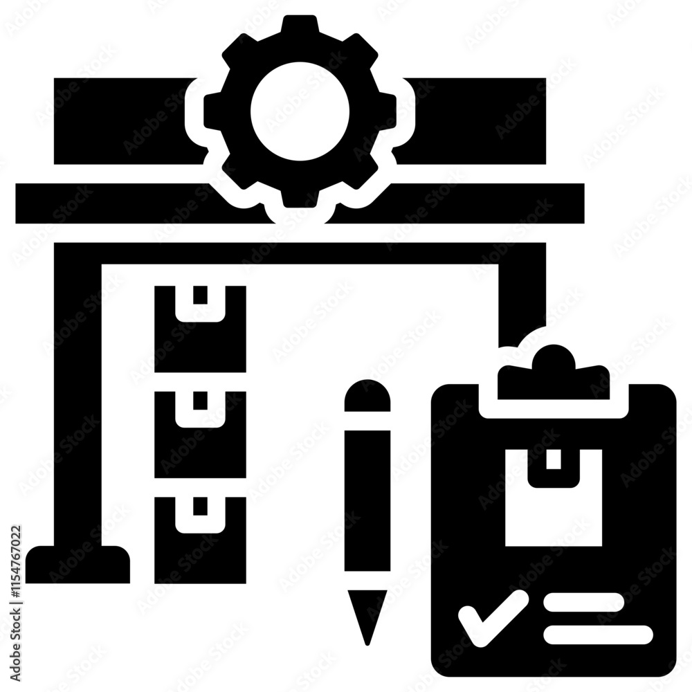 Wall mural Inventory Management Icon