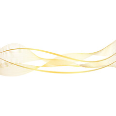 Golden Luxury Wavy Line Border