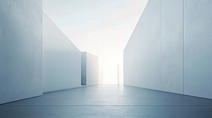 Obraz premium Modern Abstract White Background with Clean Lines and Open Space