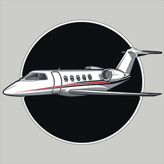 Private airplane vector